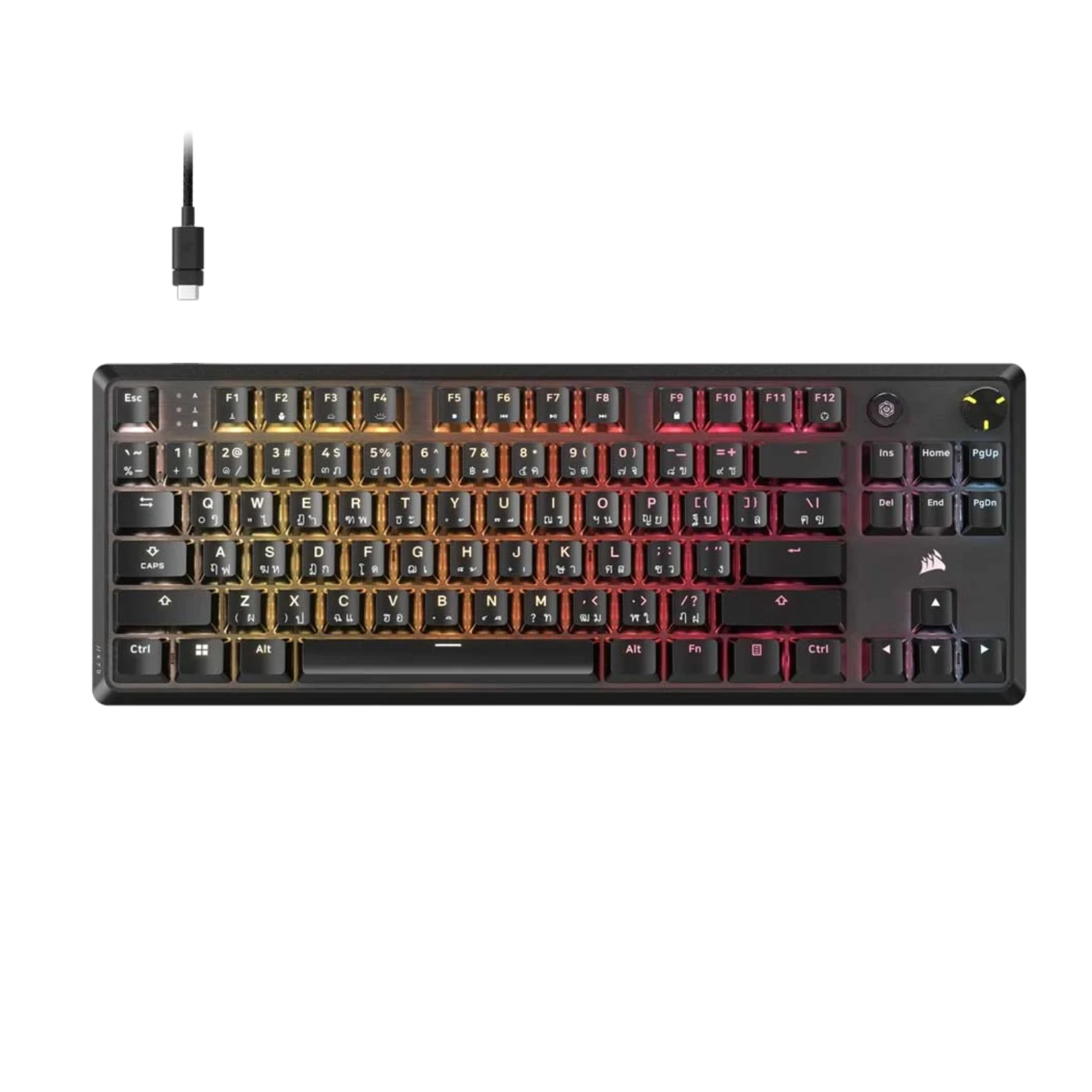 CORSAIR K70 CORE TKL RGB WIRED GAMING KEYBOARD MLX RED SWITCH RGB EN-TH
