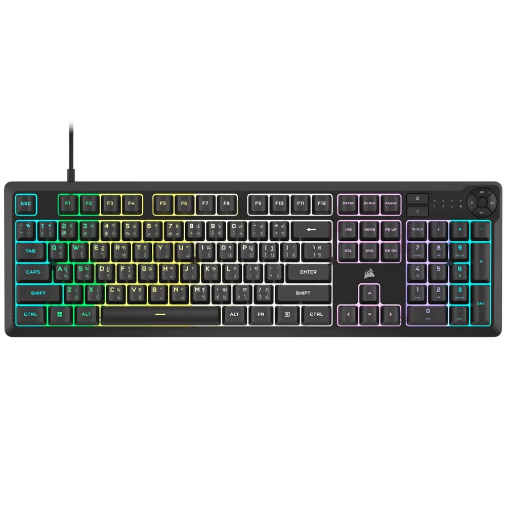 CORSAIR GAMING KEYBOARD K55 CORE WIRED BLACK RUBBER DOME