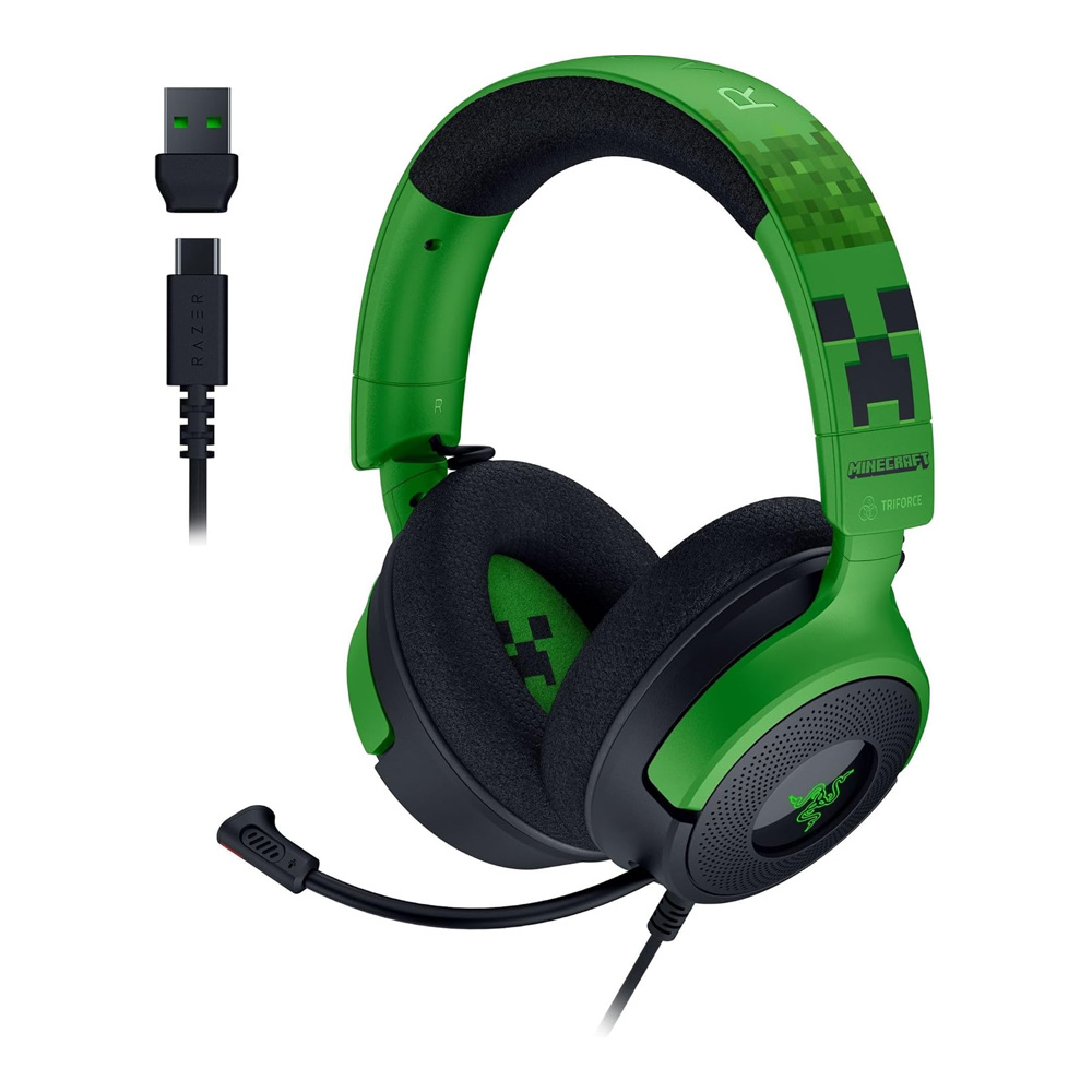 Razer Kraken V4 X Wired Gaming Headset Minecraft Edition