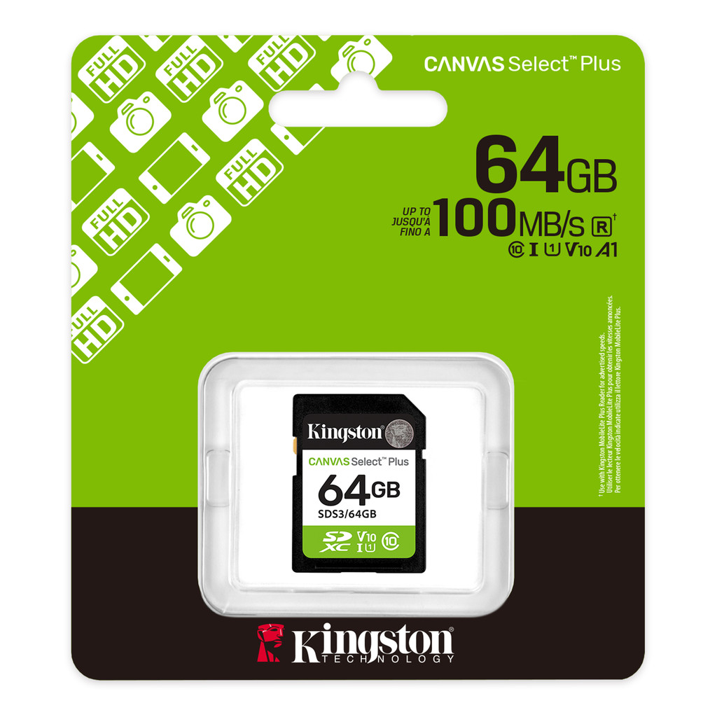 Kingston SD Canvas Select Plus Full HD 1080p SDS3