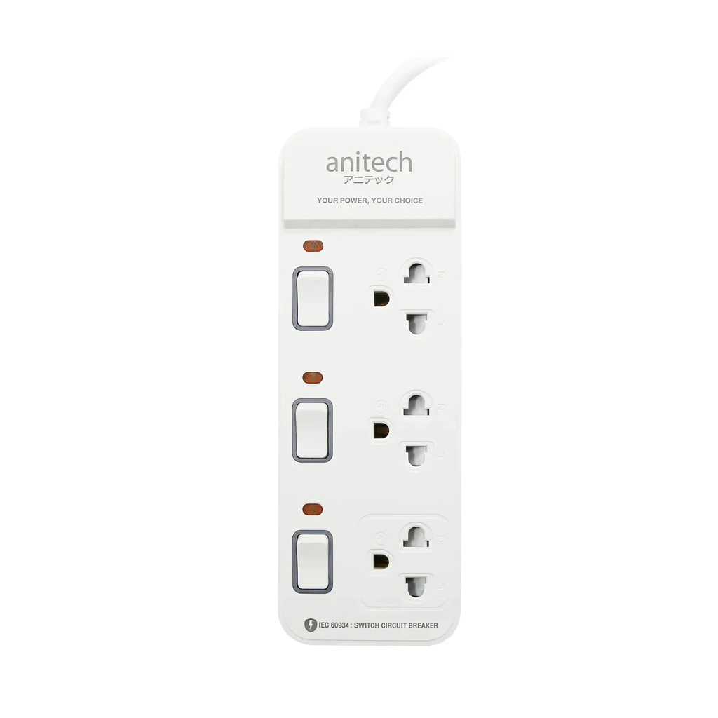 ปลั๊กไฟ Anitech H2133-WH